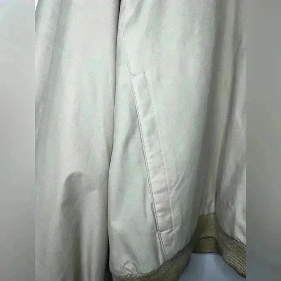 Dockers Golf Windbreaker Jacket Size XL Beige Pullover Stain Defender Pockets - Picture 9 of 11